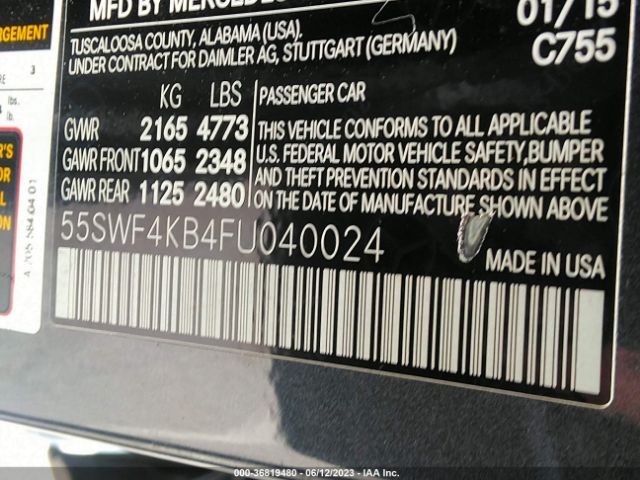 55SWF4KB4FU040024 Mercedes-Benz C-class C 300