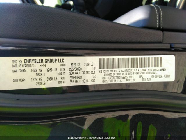 1C4SDHET4EC558695 Dodge Durango Citadel