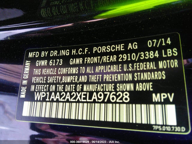 2014 PORSCHE CAYENNE WP1AA2A2XELA97628 Photo 8