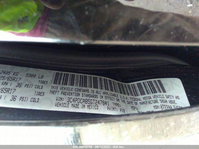 3C4PDCAB5GT247841 Dodge JOURNEY SE
