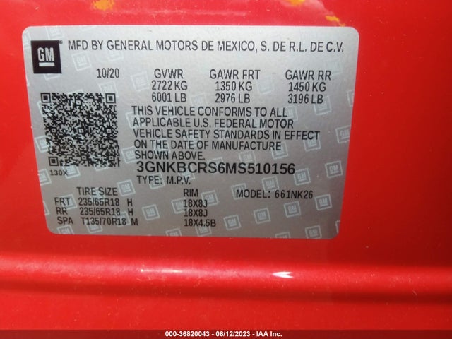 Chevrolet Blazer Lt 2021 3GNKBCRS6MS510156 Image 9