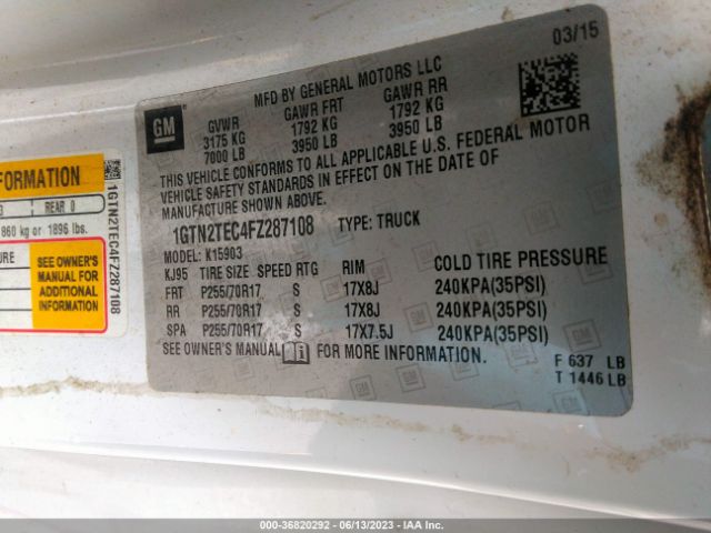 1GTN2TEC4FZ287108 GMC SIERRA 1500
