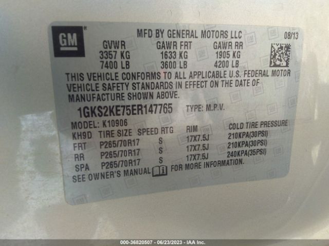 1GKS2KE75ER147765 GMC Yukon Xl Slt