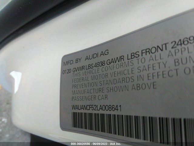 WAUANCF52LA008641 Audi A5 Sportback Premium