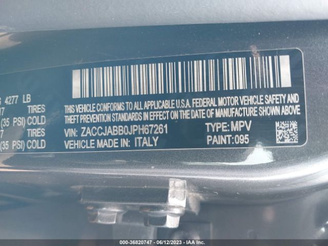 ZACCJABB0JPH67261 Jeep Renegade Latitude
