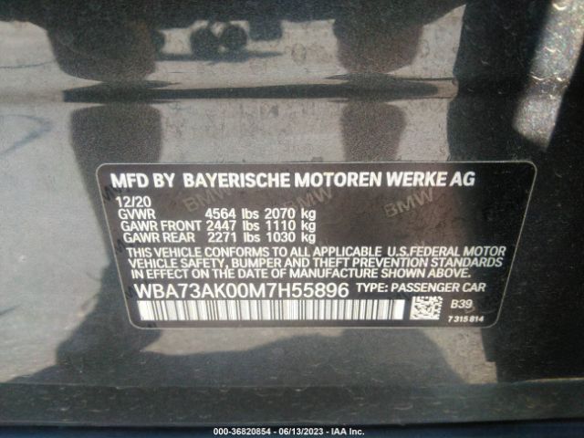 WBA73AK00M7H55896 BMW 2 Series 228i Xdrive