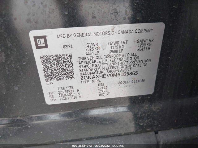 Chevrolet EQUINOX LS 2021 2GNAXHEV0M6155865 Image 9