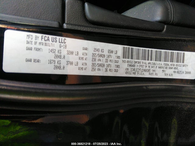 1C4RJECM7JC460305 Jeep Grand Cherokee High Altitude