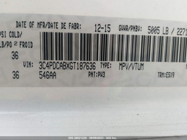 3C4PDCABXGT187636 Dodge Journey Canada Value Pkg