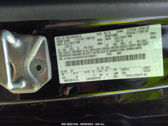 1FMCU0G93EUE52851 Ford ESCAPE SE