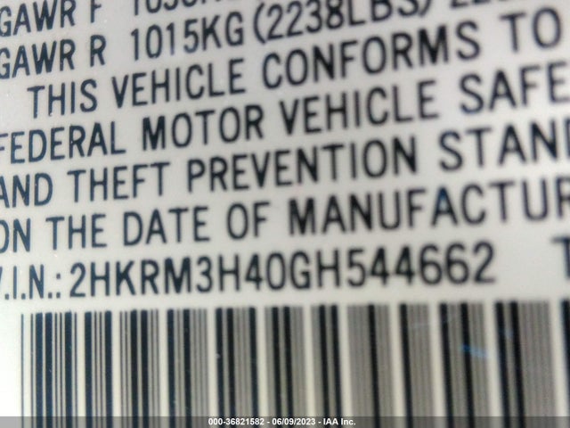 Honda CR-V SE 2016 2HKRM3H40GH544662 Image 15