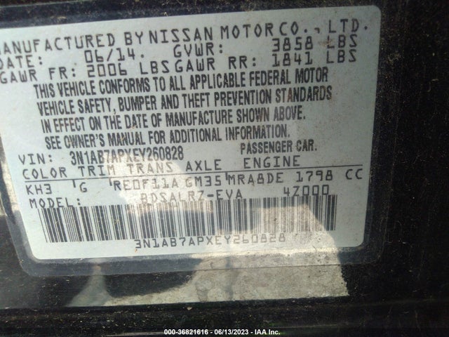 Nissan SENTRA SR 2014 3N1AB7APXEY260828 Image 10