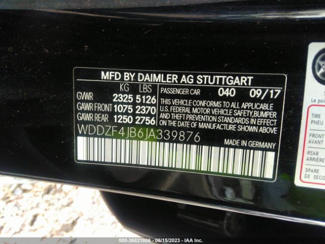 WDDZF4JB6JA339876 Mercedes-Benz E-class E 300
