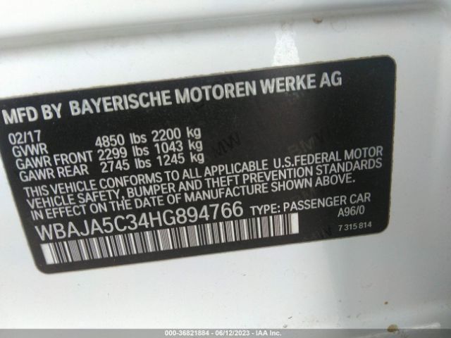 WBAJA5C34HG894766 BMW 5 Series 530i