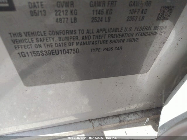 Chevrolet IMPALA LTZ 2014 1G1155S39EU104750 Image 9