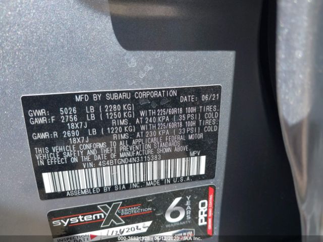 4S4BTGND4N3115383 Subaru Outback Limited Xt