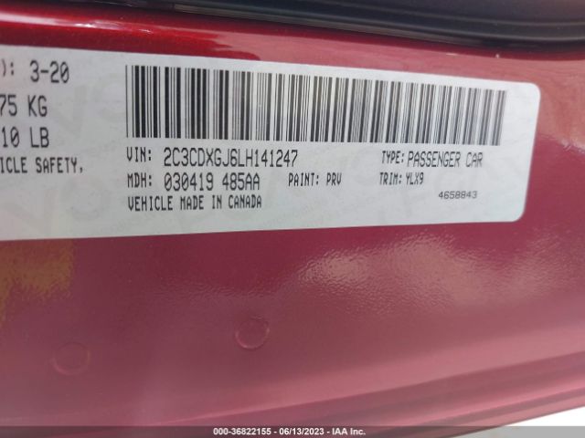 2C3CDXGJ6LH141247 Dodge Charger Scat Pack