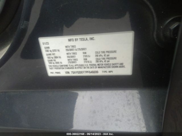 7SAYGDEF7PF646699 Tesla Model Y Performance