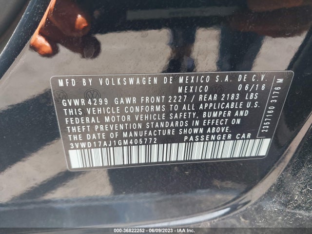 3VWD17AJ1GM405772 Volkswagen Jetta Sedan 1.8t Sport