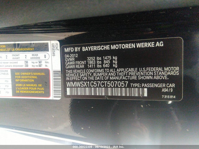2012 MINI COOPER WMWSX1C57CT507057 Photo 8