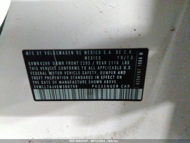 3VWLL7AJ0EM380799 Volkswagen Jetta Sedan Tdi W/premium/nav