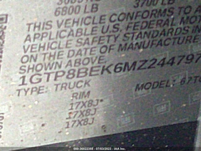 1GTP8BEK6MZ244797 GMC Sierra 1500 Sle