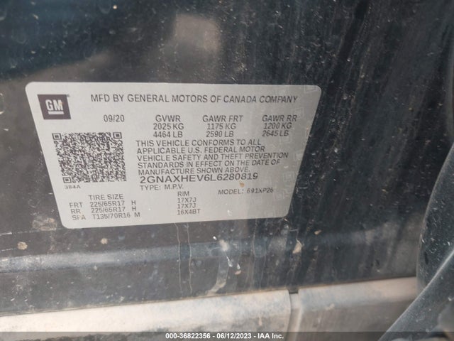 Chevrolet EQUINOX LS 2020 2GNAXHEV6L6280819 Image 15