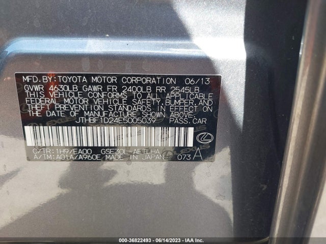 JTHBF1D24E5005039 Lexus IS 250