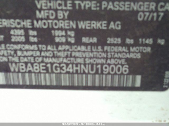 WBA8E1G34HNU19006 BMW 3 Series 320i