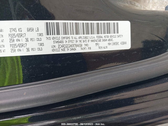 Dodge Grand Caravan Gt 2019 2C4RDGEGXKR784030 Image 9