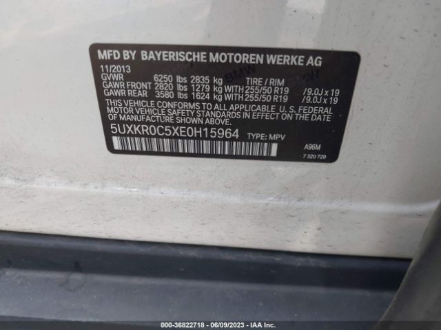 5UXKR0C5XE0H15964 BMW X5 Xdrive35i