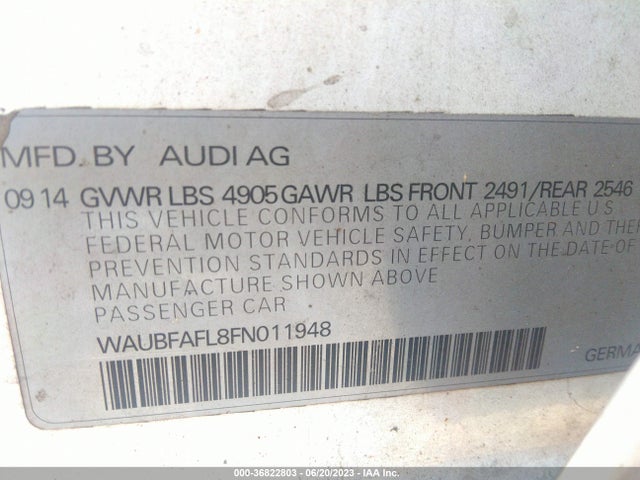 Audi A4 PREMIUM 2015 WAUBFAFL8FN011948 Image 9