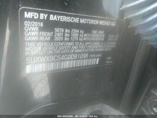 5UXWX9C54G0D91098 BMW X3 Xdrive28i