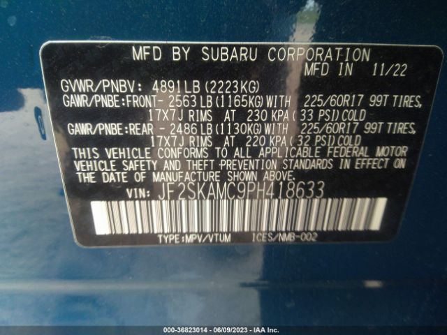 JF2SKAMC9PH418633 Subaru Forester Wilderness