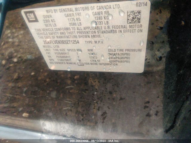 2GKFLVEK8E6271254 GMC Terrain Sle