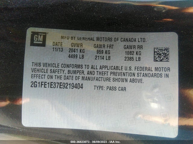 Chevrolet Camaro 1ls 2014 2G1FE1E37E9219404 Image 9