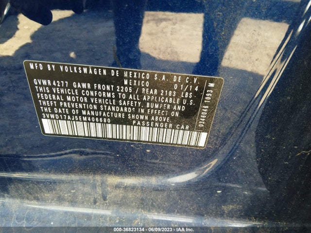 3VWD17AJ5EM406680 Volkswagen Jetta Sedan Se
