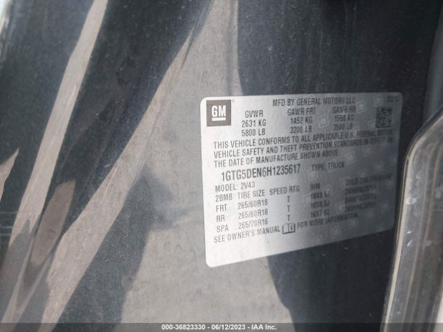 1GTG5DEN6H1235617 GMC Canyon 2wd Slt
