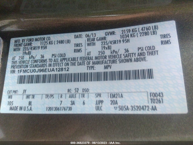 Ford Escape Titanium 2014 1FMCU0J96EUA12812 Image 9