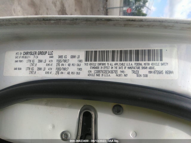 RAM 1500 Tradesman 2014 1C6RR7KG5ES436765 Image 10