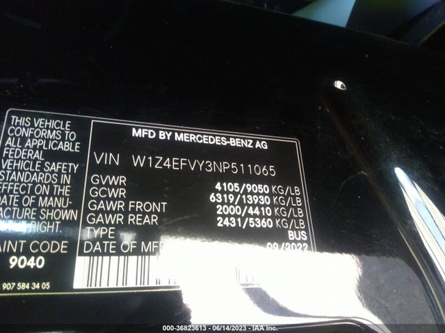 W1Z4EFVY3NP511065 Mercedes-Benz Sprinter 2500 Standard Roof V6