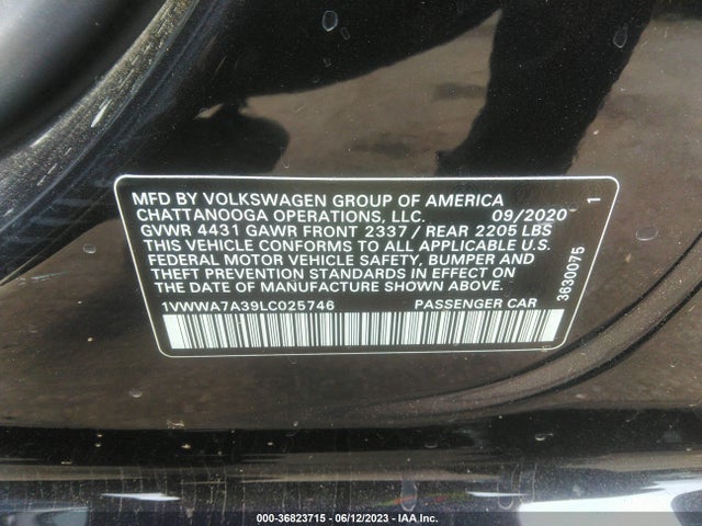 1VWWA7A39LC025746 Volkswagen Passat 2.0t Se