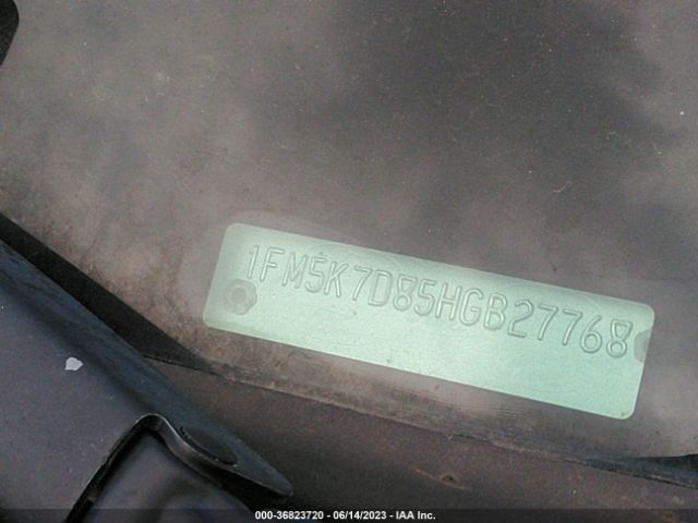 1FM5K7D85HGB27768 Ford EXPLORER XLT
