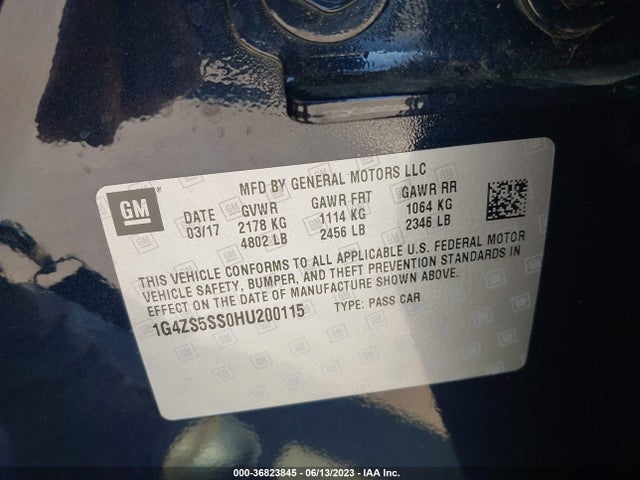 Buick Lacrosse Premium 2017 1G4ZS5SS0HU200115 Image 15