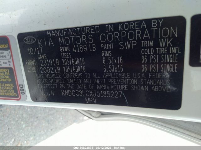 KNDCC3LCXJ5135227 KIA NIRO EX