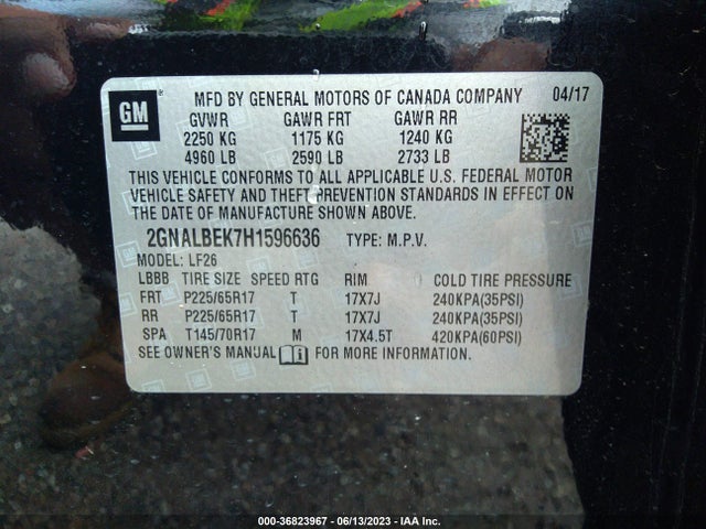 Chevrolet EQUINOX LS 2017 2GNALBEK7H1596636 Image 9