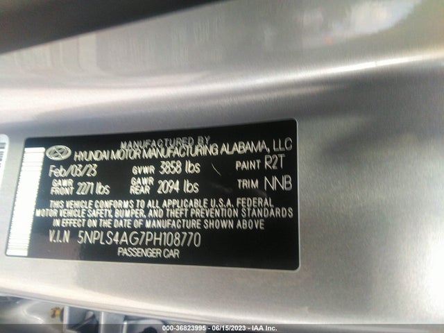 Hyundai ELANTRA SEL 2023 5NPLS4AG7PH108770 Image 9