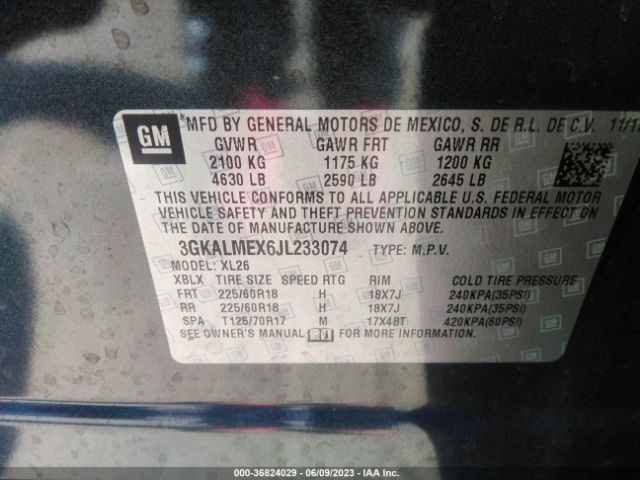 3GKALMEX6JL233074 GMC Terrain Sle