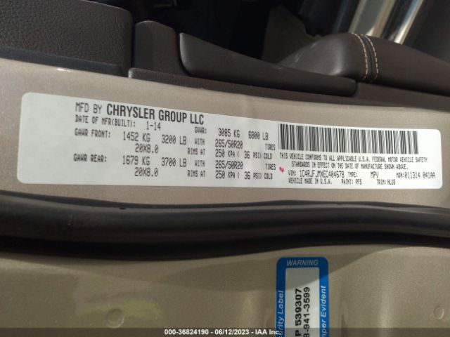 1C4RJFJMXEC404678 Jeep Grand Cherokee Summit