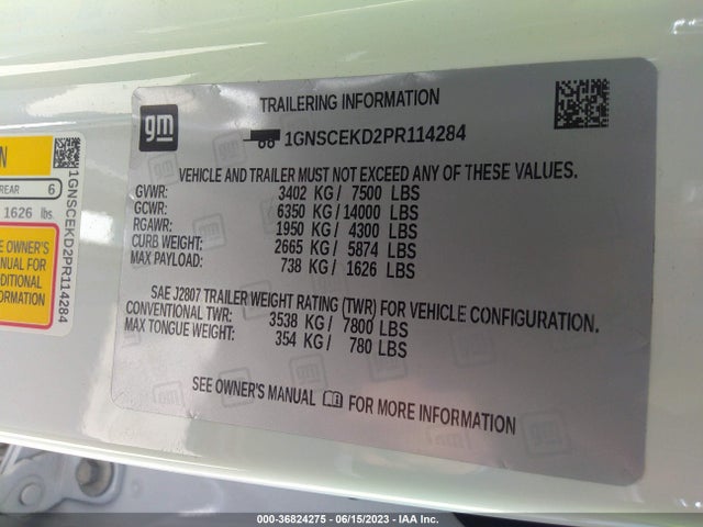 Chevrolet Suburban Rst 2023 1GNSCEKD2PR114284 Image 9